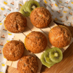 muffins de kiwi, receta muffins, recetas fruta